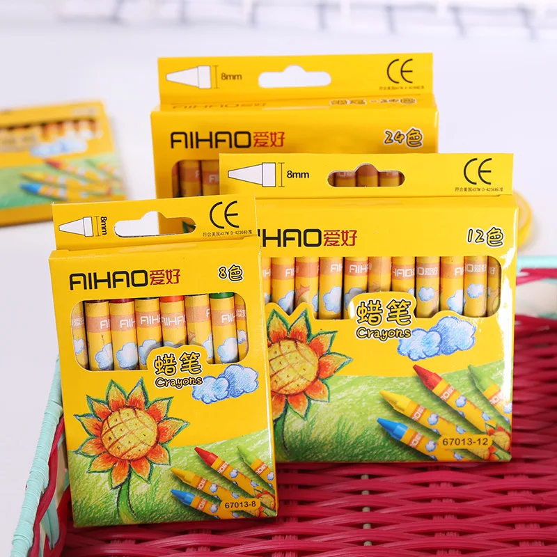 Cute cartoon 8/12/24color crayon Sunflower colored boxed non-toxic children art markers pen students school supplies kids gifts
Cute cartoon 8/12/24color crayon Sunflower colored boxed non-toxic children art markers pen students school supplies kids gifts