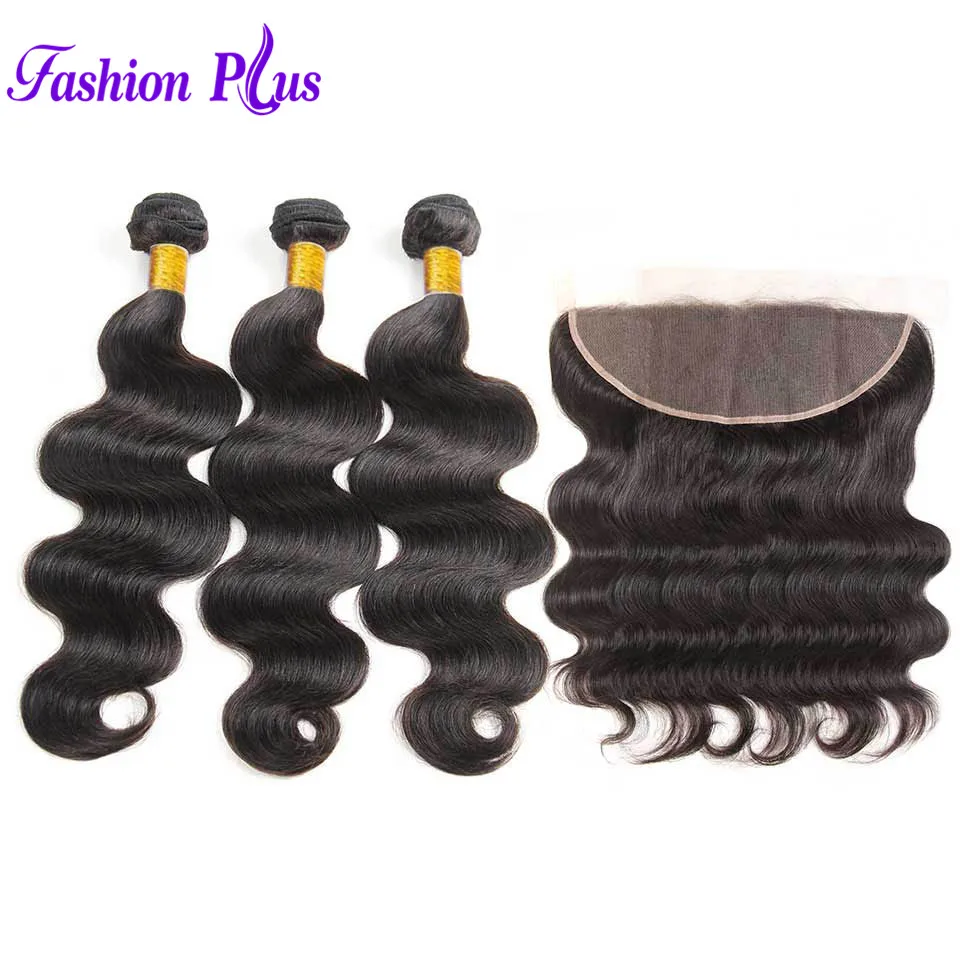 Fashion Plus Brazilian Body Wave Lace Frontal Closure With Bundles 3 Bundles With Frontal 100% Remy Human Hair Extension
Fashion Plus Brazilian Body Wave Lace Frontal Closure With Bundles 3 Bundles With Frontal 100% Remy Human Hair Extension