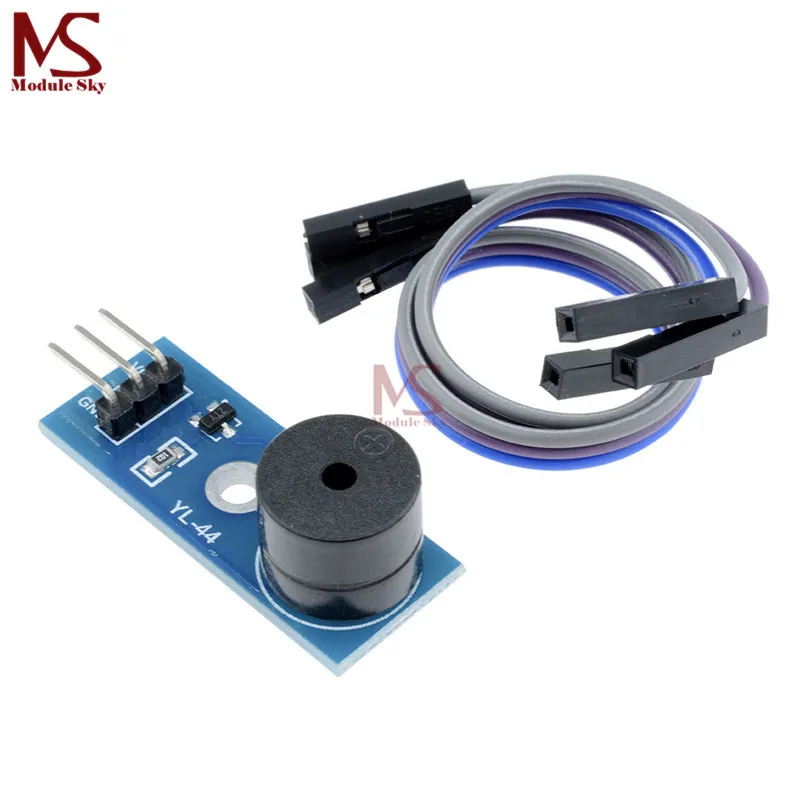 

Active Buzzer Alarm Module Sensor Beep 3.3V-5V For Arduino Smart Car MCU IO Port With 20cm Dupont Line