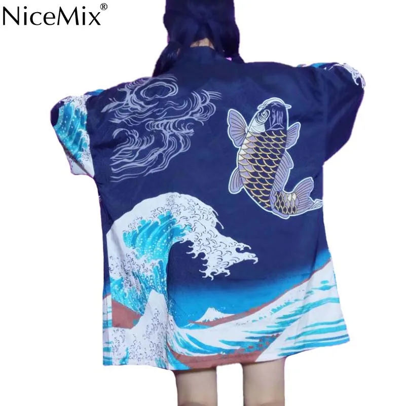 NiceMix Summer Harajuku Blouse Women Kimono Printed Carps Waves Clouds Cardigan Womens Tops And Blouses Blusas Mujer De Moda
NiceMix Summer Harajuku Blouse Women Kimono Printed Carps Waves Clouds Cardigan Womens Tops And Blouses Blusas Mujer De Moda