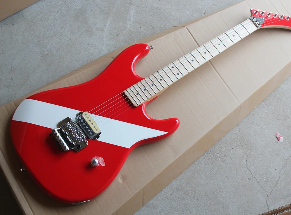Red Electric Guitar with White Stripes,Maple Fingerboard,Tremolo,Chrome Hardwares,offering customized services
Red Electric Guitar with White Stripes,Maple Fingerboard,Tremolo,Chrome Hardwares,offering customized services