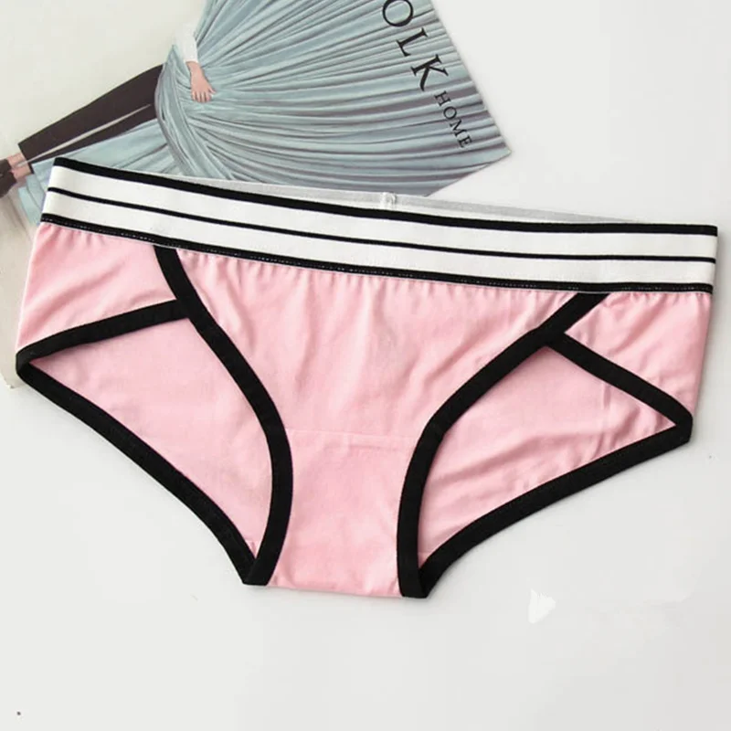 2019 Low Waist Briefs Striped Stitching Sports Bag Hip Wide Side Simple Panties Underwear Women newest
2019 Low Waist Briefs Striped Stitching Sports Bag Hip Wide Side Simple Panties Underwear Women newest