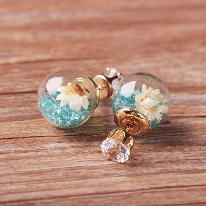 Broken Crystal Glass Ball Flower Stud Earrings For Women Double Sided Gold Earrings Plating Romantic Fashion Jewelry C4S1218
Broken Crystal Glass Ball Flower Stud Earrings For Women Double Sided Gold Earrings Plating Romantic Fashion Jewelry C4S1218