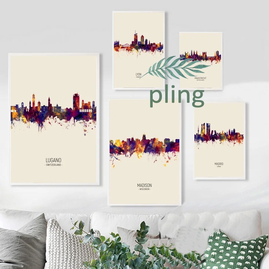 Lugano Lyon Maastricht Madison Madrid Spain City Building Landscape Skyline Art Canvas Prints Pictures Modern Paintings
Lugano Lyon Maastricht Madison Madrid Spain City Building Landscape Skyline Art Canvas Prints Pictures Modern Paintings