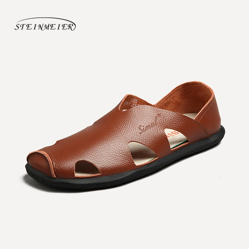 Men genuine leather summer casual shoes brown black beach leather leisure plate personality Rome beach shoes
Men genuine leather summer casual shoes brown black beach leather leisure plate personality Rome beach shoes