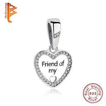 Romantic 925 Sterling Silver Friend Of Love Charm Fit Bracelet Silver Charm with Clear Cubic Zirconia Jewelry For Women
Romantic 925 Sterling Silver Friend Of Love Charm Fit Bracelet Silver Charm with Clear Cubic Zirconia Jewelry For Women
