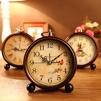 Vintage fashion rustic alarm clock lounged student mute alarm clock brief small bedside alarm clock
Vintage fashion rustic alarm clock lounged student mute alarm clock brief small bedside alarm clock