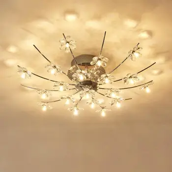 Simple modern creative living room crystal lamp Neoclassical post modern restaurant bedroom crystal flower ceiling lamp 
Simple modern creative living room crystal lamp Neoclassical post modern restaurant bedroom crystal flower ceiling lamp