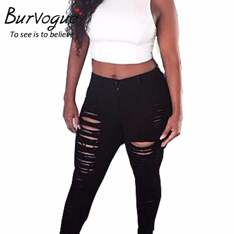 Burvogue New sexy plus size jeans hole tight denim ripped skinny pants butt lifting jeans fashion mid-waist jeans for women
Burvogue New sexy plus size jeans hole tight denim ripped skinny pants butt lifting jeans fashion mid-waist jeans for women