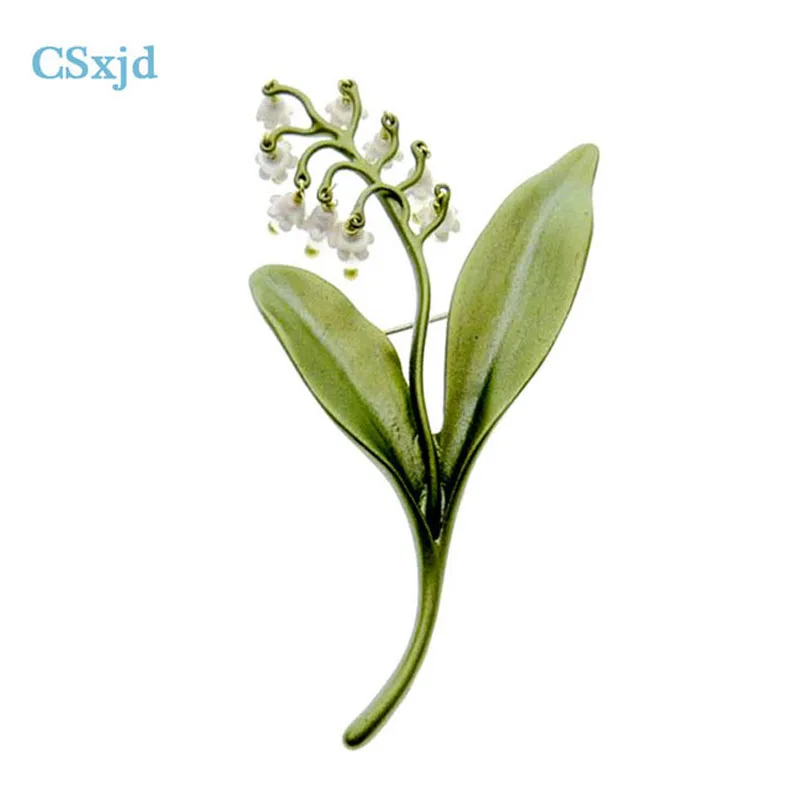 CSxjd Natural pearl green paint valley Lily of the valley flower brooch Vintage brooches in pin women costume or scarf accesso
CSxjd Natural pearl green paint valley Lily of the valley flower brooch Vintage brooches in pin women costume or scarf accesso