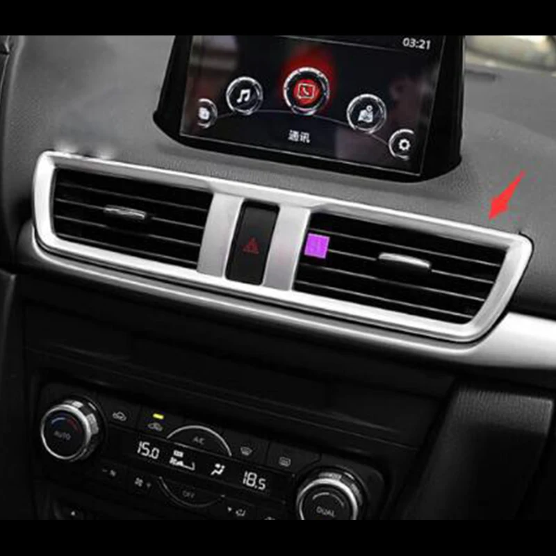 ABS Chrome For Mazda 3 Axela 2017 2018 Accessories Car middle air outlet Decoration frame Cover Trim Styling
ABS Chrome For Mazda 3 Axela 2017 2018 Accessories Car middle air outlet Decoration frame Cover Trim Styling