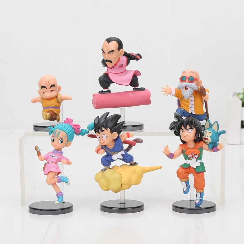 6pcs/set Dragon Ball super ANIME 30th ANNIVERSARY Tao Pai bloomers Goku kuririn Yamcha Master Roshi PVC Action Figure Toy
6pcs/set Dragon Ball super ANIME 30th ANNIVERSARY Tao Pai bloomers Goku kuririn Yamcha Master Roshi PVC Action Figure Toy