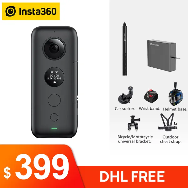 Insta360 ONE X Action Camera VR 360 Panoramic Camera For iPhone and Android 5.7K Video 18MP Photo Invisible Selfie Stick Tripod
Insta360 ONE X Action Camera VR 360 Panoramic Camera For iPhone and Android 5.7K Video 18MP Photo Invisible Selfie Stick Tripod