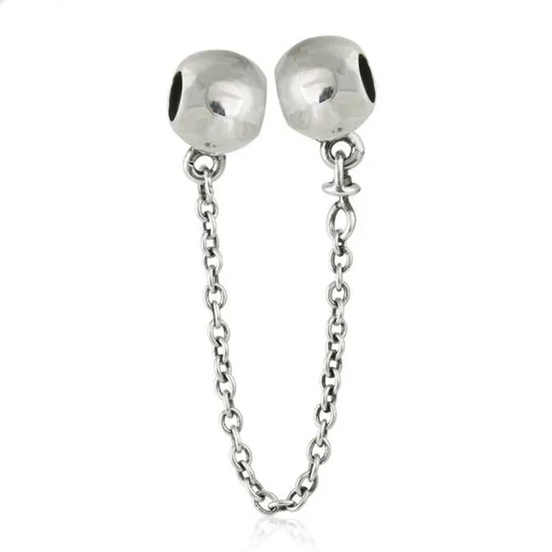 New 100% 925 Sterling Silver Round Ball LOGO Safety Chain Charm Beads Fit Original Pandora Charms Bracelet jewelry
New 100% 925 Sterling Silver Round Ball LOGO Safety Chain Charm Beads Fit Original Pandora Charms Bracelet jewelry