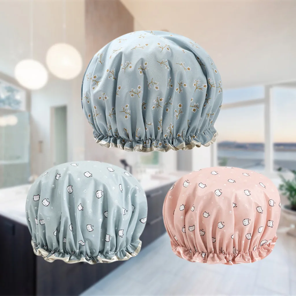1PC Printing Color Waterproof Shower Cap Bathing Double Layered Shower Hat Bathing Cap for Women Hair Salon Bathroom Products
1PC Printing Color Waterproof Shower Cap Bathing Double Layered Shower Hat Bathing Cap for Women Hair Salon Bathroom Products