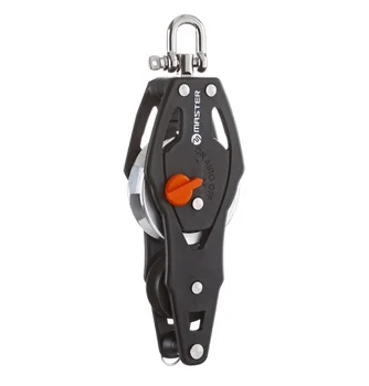 Marine Boat Sailboat Dinghy 40mm 1 9/16 Inch Ratchet Single Swivel Shackle Fiddle Becket Block Small Boat Block Master RA-0420F
Marine Boat Sailboat Dinghy 40mm 1 9/16 Inch Ratchet Single Swivel Shackle Fiddle Becket Block Small Boat Block Master RA-0420F