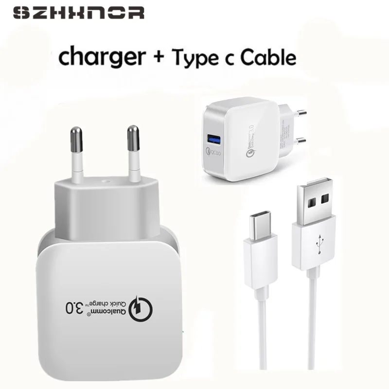 Быстрое зарядное устройство QC3.0 3 0 быстрое с USB TYPE C для Motorola Moto M XT1662 Z2 Play / Z Force Droid