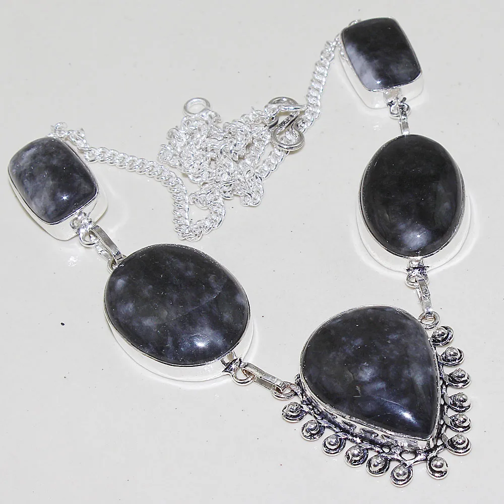 Серебристое Ожерелье Gem Stoner покрытое медью 52 2 см N1366 | Украшения и аксессуары
