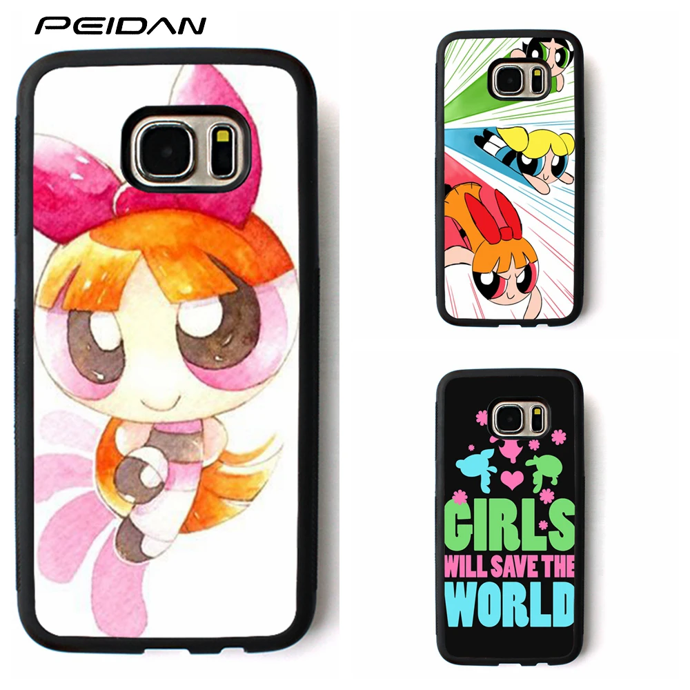 PEIDAN blossom powerpuff girls cover phone case for samsung galaxy S3 S4 S5 S6 S7 S8 edge Note 3 4 5 #rr68 |