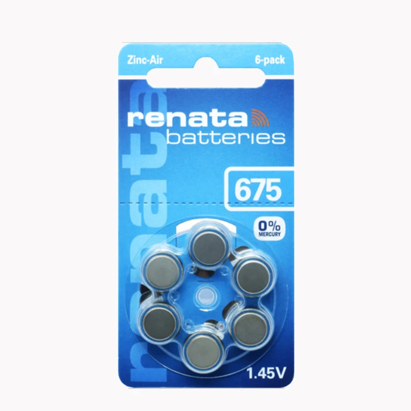Аккумуляторы RENATA 6 шт./упак. XRenata ZA675 PR44, цинк-воздушный, 1,45 в, аккумулятор для слухового аппарата
Аккумуляторы RENATA 6 шт./упак. XRenata ZA675 PR44, цинк-воздушный, 1,45 в, аккумулятор для слухового аппарата