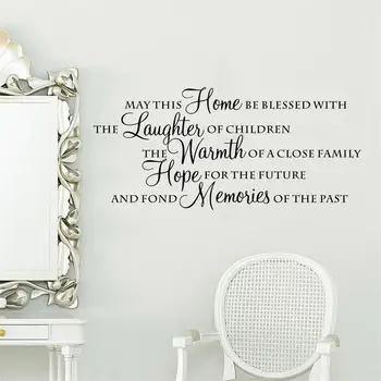 Home blessed with laughter warmth hope memories Wall Stickers Vinyl Removable Mural Decal Art Bedroom decor poster
Home blessed with laughter warmth hope memories Wall Stickers Vinyl Removable Mural Decal Art Bedroom decor poster