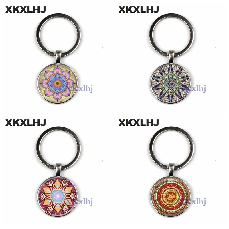XKXLHJ Key chain Mandala Art Picture Glass Cabochon pendant Keychains Sacred Geometry Yoga Om Fashion Jewelry Key ring
XKXLHJ Key chain Mandala Art Picture Glass Cabochon pendant Keychains Sacred Geometry Yoga Om Fashion Jewelry Key ring