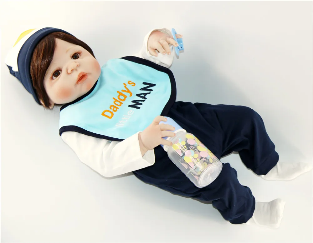 Smooth black hair Reborn Dolls Lifelike Baby Boys Newborn reborn Doll 55cm bebe reborn menino for girl toy into the water boneca
Smooth black hair Reborn Dolls Lifelike Baby Boys Newborn reborn Doll 55cm bebe reborn menino for girl toy into the water boneca