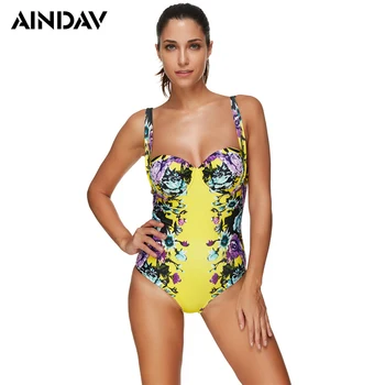 AINDAV Yellow One Piece Swimsuit 2020 Sexy Swimwear Women Bathing Suit Swim Vintage Summer Beach Wear Print Monokini Swimsuit
AINDAV Yellow One Piece Swimsuit 2020 Sexy Swimwear Women Bathing Suit Swim Vintage Summer Beach Wear Print Monokini Swimsuit