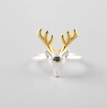 925 Sterling Silver Deer Antlers Rings for Women New Design Lovely Girls Christmas Gift Statement Jewelry Adjustable Size Ring
925 Sterling Silver Deer Antlers Rings for Women New Design Lovely Girls Christmas Gift Statement Jewelry Adjustable Size Ring