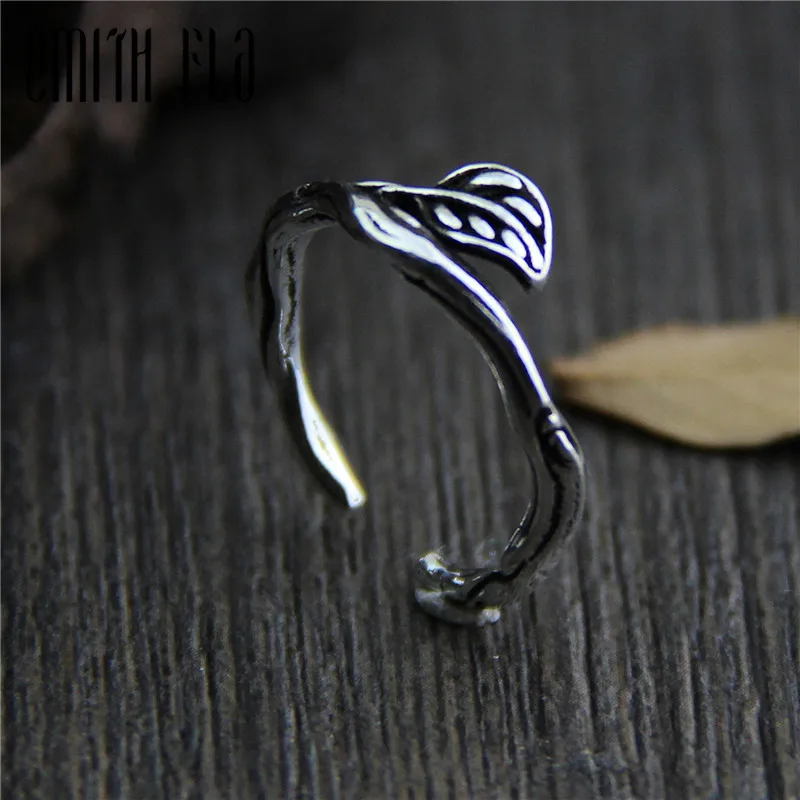 Genuine 925 Sterling Silver Female Vintage Simple Open Rings Vine Leave Design Fashion Jewelry For Women Tail Ring Opening
Genuine 925 Sterling Silver Female Vintage Simple Open Rings Vine Leave Design Fashion Jewelry For Women Tail Ring Opening