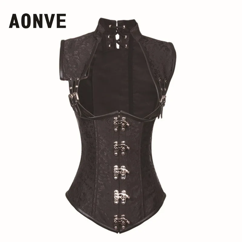 Black Steampunk Corset Clothing Women Brocade Gothic Full Steel Boned Corsets and Bustiers Underbust Bustier Sexy Lingerie Vest
Black Steampunk Corset Clothing Women Brocade Gothic Full Steel Boned Corsets and Bustiers Underbust Bustier Sexy Lingerie Vest