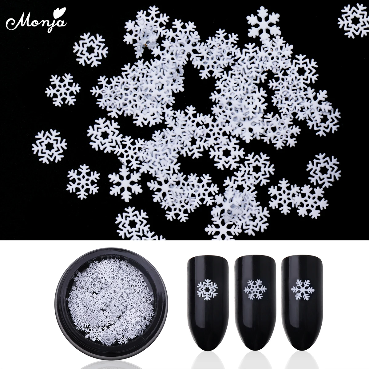Monja 5.5mm Nail Art Christmas White Ultra-thin Snowflakes Mixed Style Flakes Decals 3D DIY Glitter Decoration Accessories
Monja 5.5mm Nail Art Christmas White Ultra-thin Snowflakes Mixed Style Flakes Decals 3D DIY Glitter Decoration Accessories