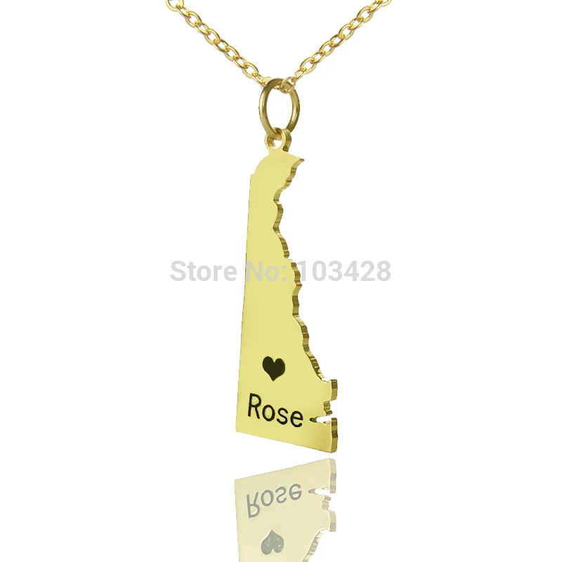 AILIN Personalized Delaware Charm State Shaped Necklaces Gold Color USA State Necklaces Map Necklaces Custom State Necklaces
AILIN Personalized Delaware Charm State Shaped Necklaces Gold Color USA State Necklaces Map Necklaces Custom State Necklaces