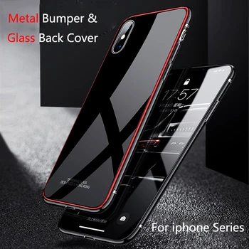 Aluminum Metal Frame Case For iphone XS Max XR Case Tempered Glass Back Cover for iphone XR XS X 6 6S 7 8 Plus Metal Bumper Case
Aluminum Metal Frame Case For iphone XS Max XR Case Tempered Glass Back Cover for iphone XR XS X 6 6S 7 8 Plus Metal Bumper Case