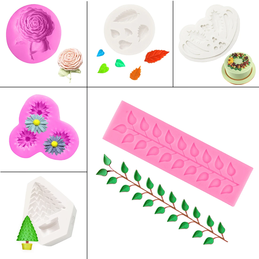 Baking Forms 1PC Cake Pan Flowers/Leaves Silicone Soap Mold Fondant Cake Decorating Kitchen Chocolate Molds
Baking Forms 1PC Cake Pan Flowers/Leaves Silicone Soap Mold Fondant Cake Decorating Kitchen Chocolate Molds