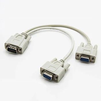 VGA Duplicator Cable 1 HDB 15 Male to 2 VGA HDB15 Female Splitter Double Monitor HJ55
VGA Duplicator Cable 1 HDB 15 Male to 2 VGA HDB15 Female Splitter Double Monitor HJ55