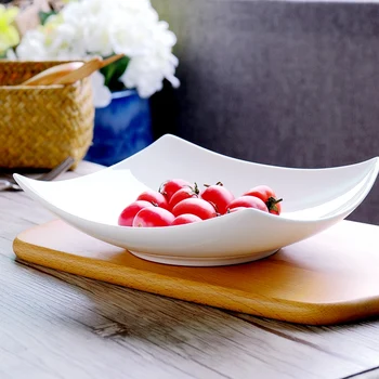 Hotel tableware creative porcelain plates pure white ceramic dish soup Bone China
Hotel tableware creative porcelain plates pure white ceramic dish soup Bone China