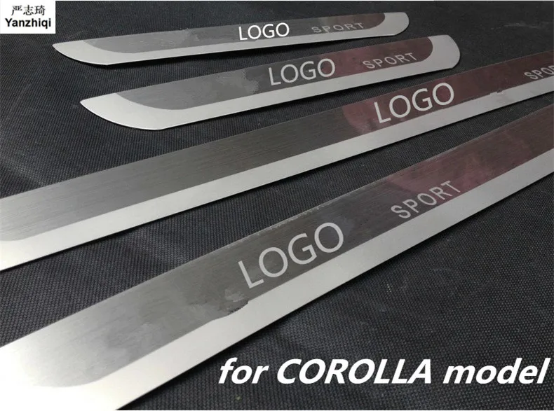 Free shipping 4pcs/lot ultra-thin Stainless Steel Door Sill Scuff Plate car sticker car styling for 2014-2018 Toyota Corolla
Free shipping 4pcs/lot ultra-thin Stainless Steel Door Sill Scuff Plate car sticker car styling for 2014-2018 Toyota Corolla