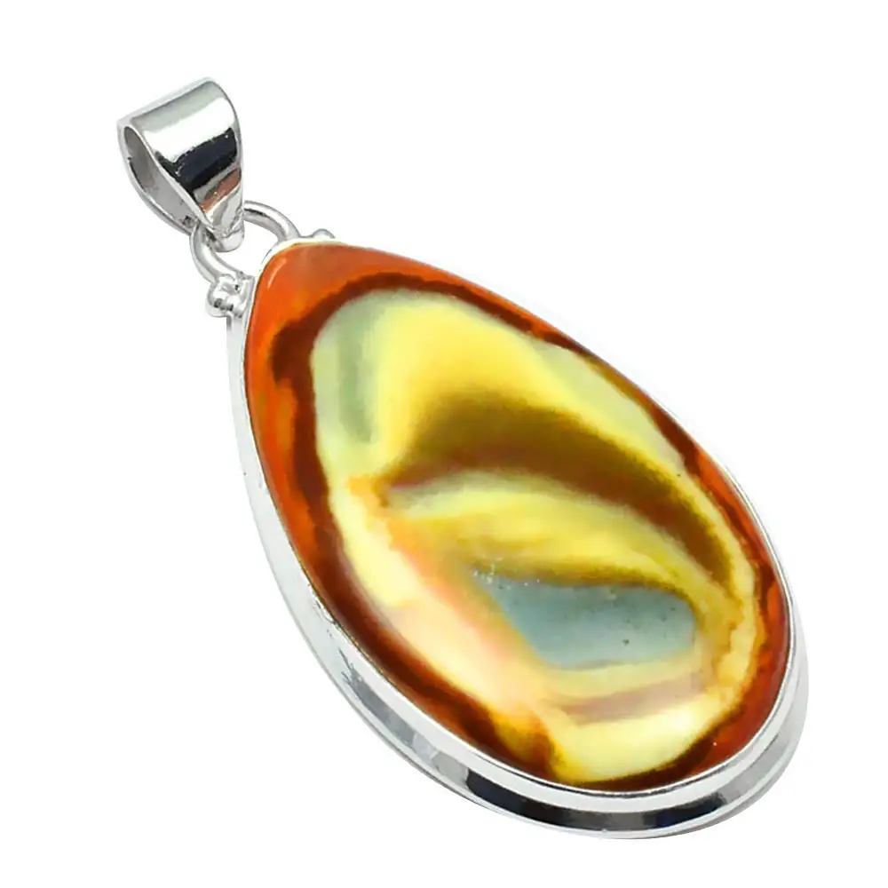 Nature Impiral Jasper Pendant 925 Sterling Silver, 52 mm, 2SP0016