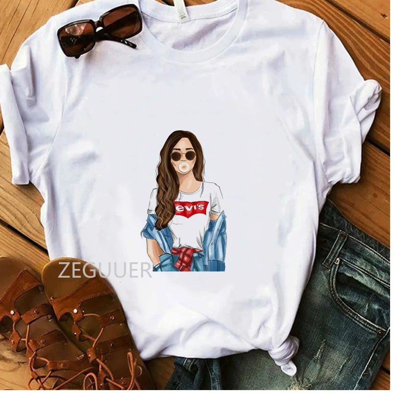 Vogue Chewing Gum Girl T-shirt Hipster Illustration Summer Tops Harajuku White Tees 100% Cotton Soft O-Neck Women Casual T-Shirt
Vogue Chewing Gum Girl T-shirt Hipster Illustration Summer Tops Harajuku White Tees 100% Cotton Soft O-Neck Women Casual T-Shirt
