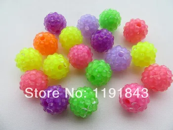 Kwoi vita Neon Clear Rhinestone Beads 20MM 100pcs A lot Resin Rhinstone Ball Beads for Chunky Jewelry Making
Kwoi vita Neon Clear Rhinestone Beads 20MM 100pcs A lot Resin Rhinstone Ball Beads for Chunky Jewelry Making
