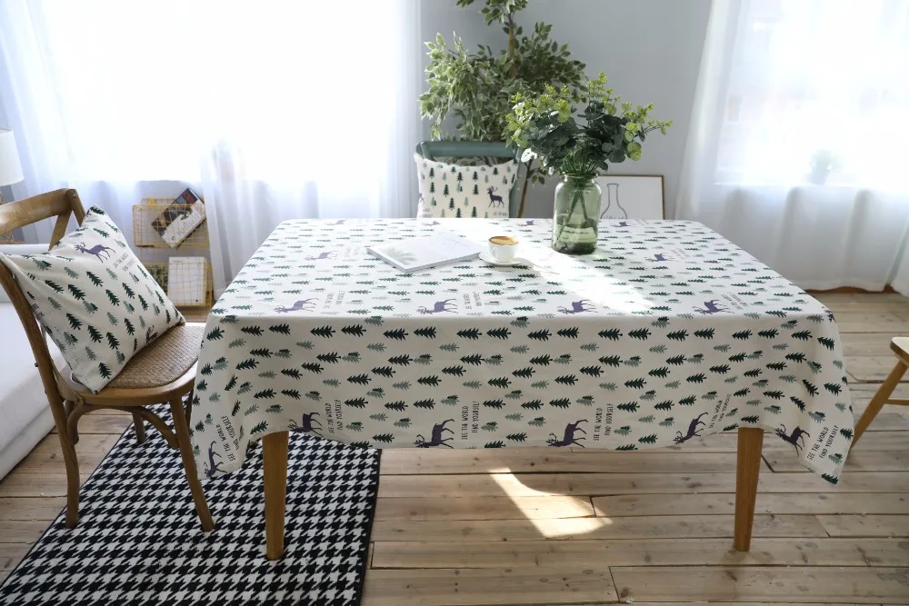 New Moose Woods Large Plaid Cotton Linen Tablecloths Waterproof Oilproof Christmas Tablecover Square Round Custom toalha de mesa
New Moose Woods Large Plaid Cotton Linen Tablecloths Waterproof Oilproof Christmas Tablecover Square Round Custom toalha de mesa