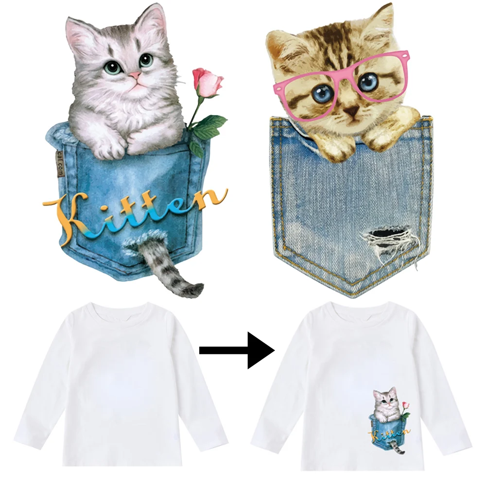 2pcs/pack Cute Cat Patch Washable Heat Transfer Sticker A-level Washable Iron On Appliques For T-shirt Dresses Decoration
2pcs/pack Cute Cat Patch Washable Heat Transfer Sticker A-level Washable Iron On Appliques For T-shirt Dresses Decoration