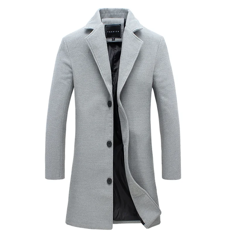 2019 Autumn winter fashion Pure color senior Woollen overcoat/Man Windbreaker Fine quality New pattern Business Men's coat 
2019 Autumn winter fashion Pure color senior Woollen overcoat/Man Windbreaker Fine quality New pattern Business Men's coat