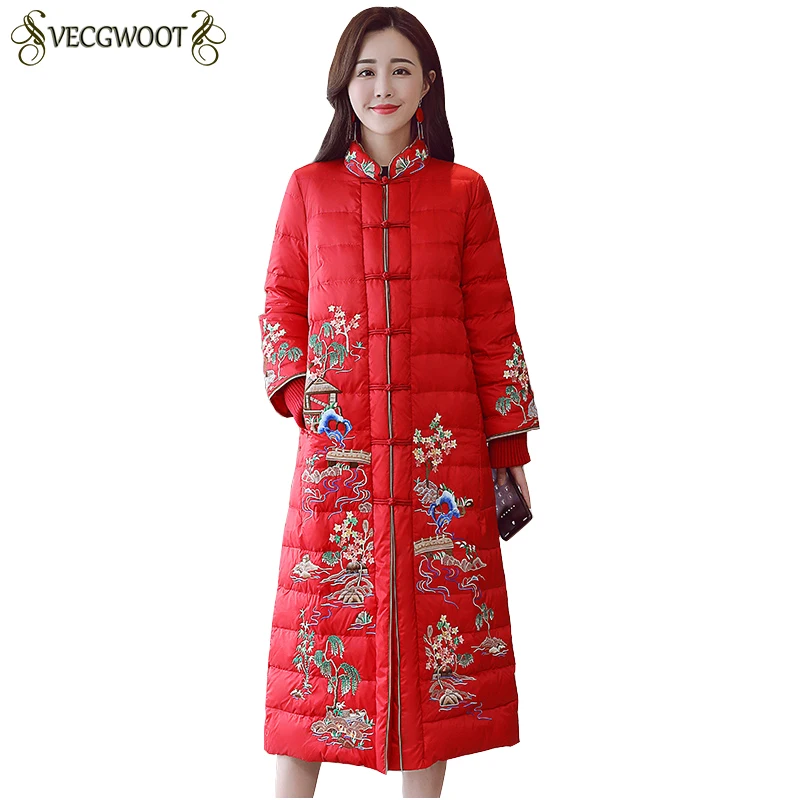 Fashion China Wind Print Women Down Jacket Medium Long New Winter Females Parkas Slim High Quality Coat Elegant Outerwear PR497
Fashion China Wind Print Women Down Jacket Medium Long New Winter Females Parkas Slim High Quality Coat Elegant Outerwear PR497