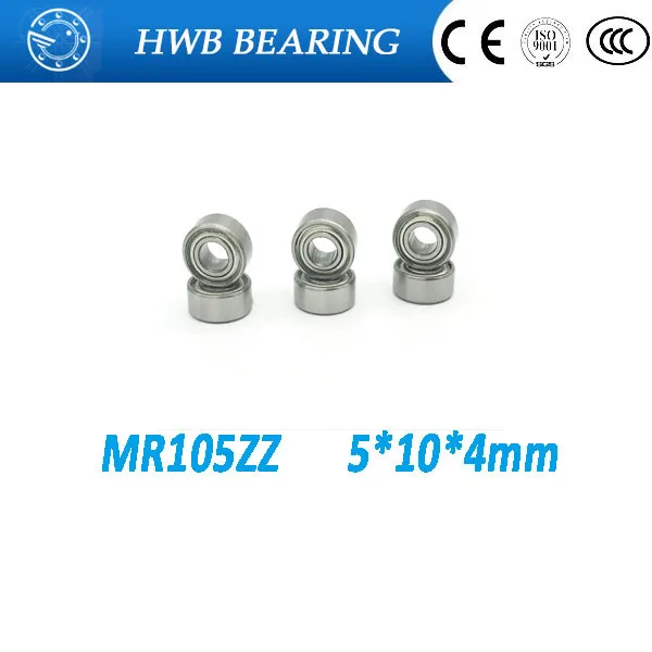 4PCS 5X10X3 Metal Shields Bearings ABEC-3 MR105 ZZ /W3 clutch bearing | Обустройство дома