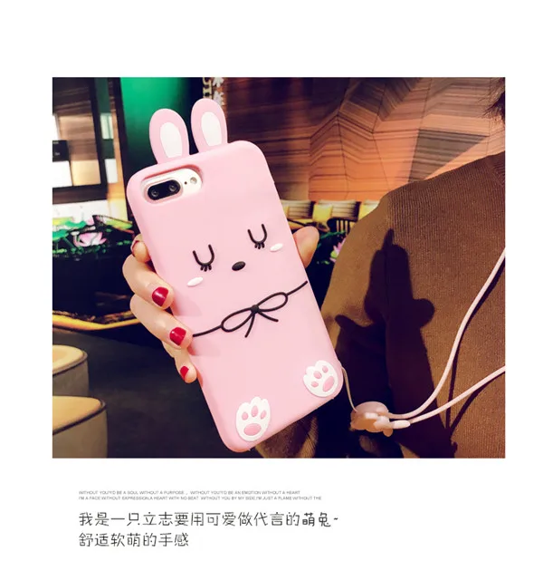 Lovely Cute 3D Cartoon Kawaii Bunny Rabbit Soft Silicon Cover For iphone X 6 6s plus 7 8 plus Silicon Gell Phone case
Lovely Cute 3D Cartoon Kawaii Bunny Rabbit Soft Silicon Cover For iphone X 6 6s plus 7 8 plus Silicon Gell Phone case