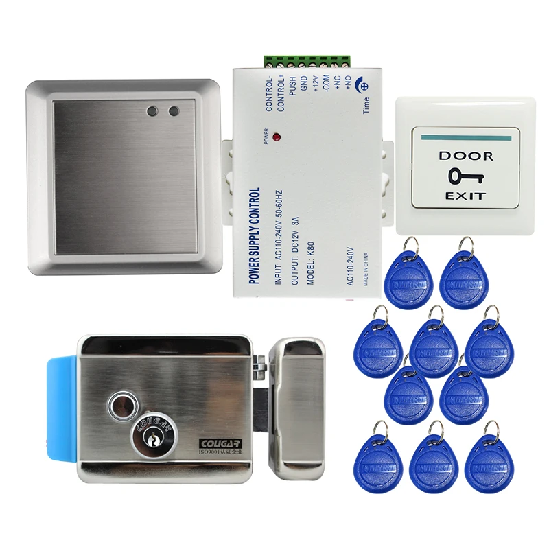 Non-Keypad Waterproof Rfid Door Access Control Kit Set With Electric Control Lock + RFID keyfob In Stock FREE SHIPPING
Non-Keypad Waterproof Rfid Door Access Control Kit Set With Electric Control Lock + RFID keyfob In Stock FREE SHIPPING