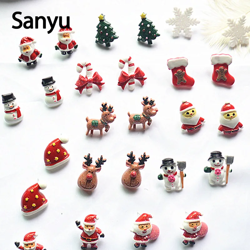 New Arrival Hand Painted Christmas Tree Santa Claus Earring Studs Fashion Cute Elk Snowman Stud Earrings for Women Girl Brincos
New Arrival Hand Painted Christmas Tree Santa Claus Earring Studs Fashion Cute Elk Snowman Stud Earrings for Women Girl Brincos