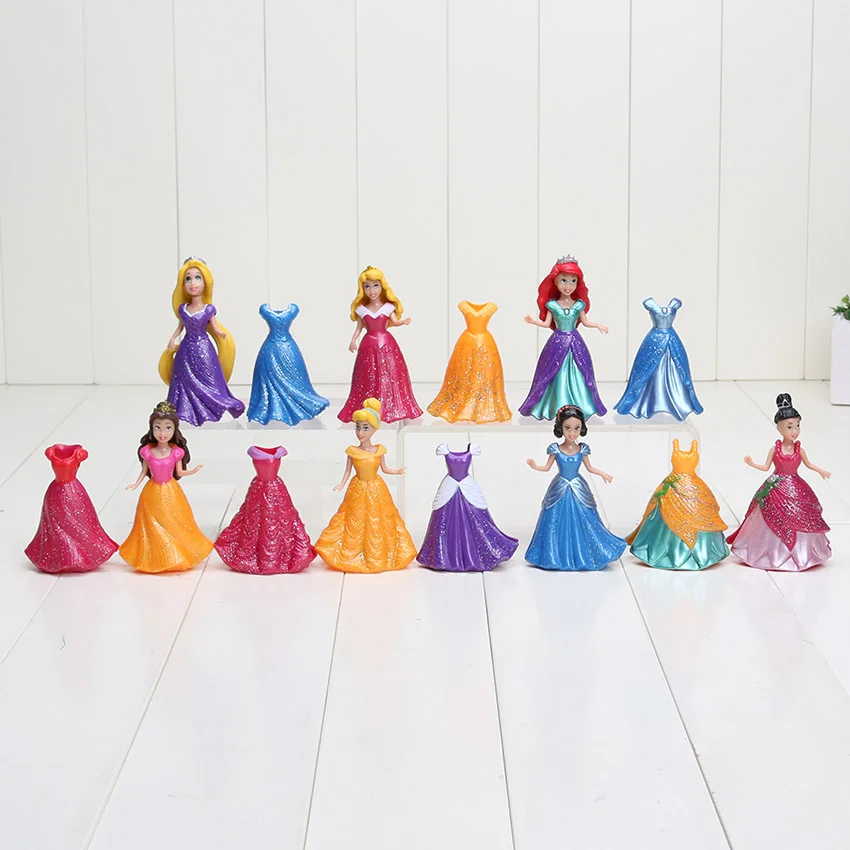 14pcs/set Princess Figures Snow White Ariel Belle Rapunzel Aurora PVC Action Figures Toys Dolls Dress Clothes Changeable 8~9cm
14pcs/set Princess Figures Snow White Ariel Belle Rapunzel Aurora PVC Action Figures Toys Dolls Dress Clothes Changeable 8~9cm